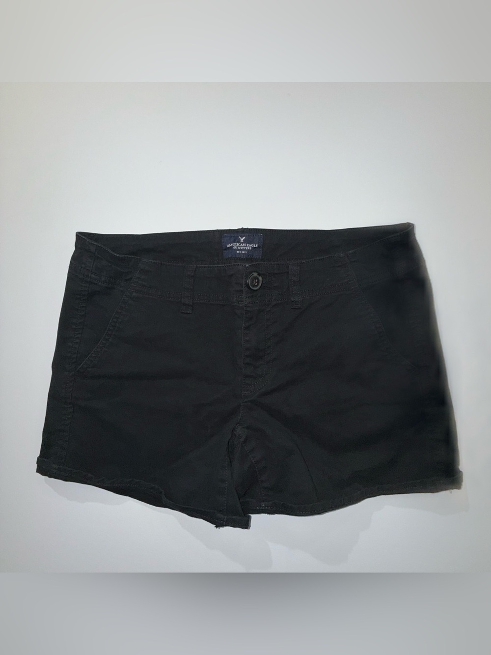 American Eagle Stretch Black Chino Shorts Women’s Size 8 Shortie